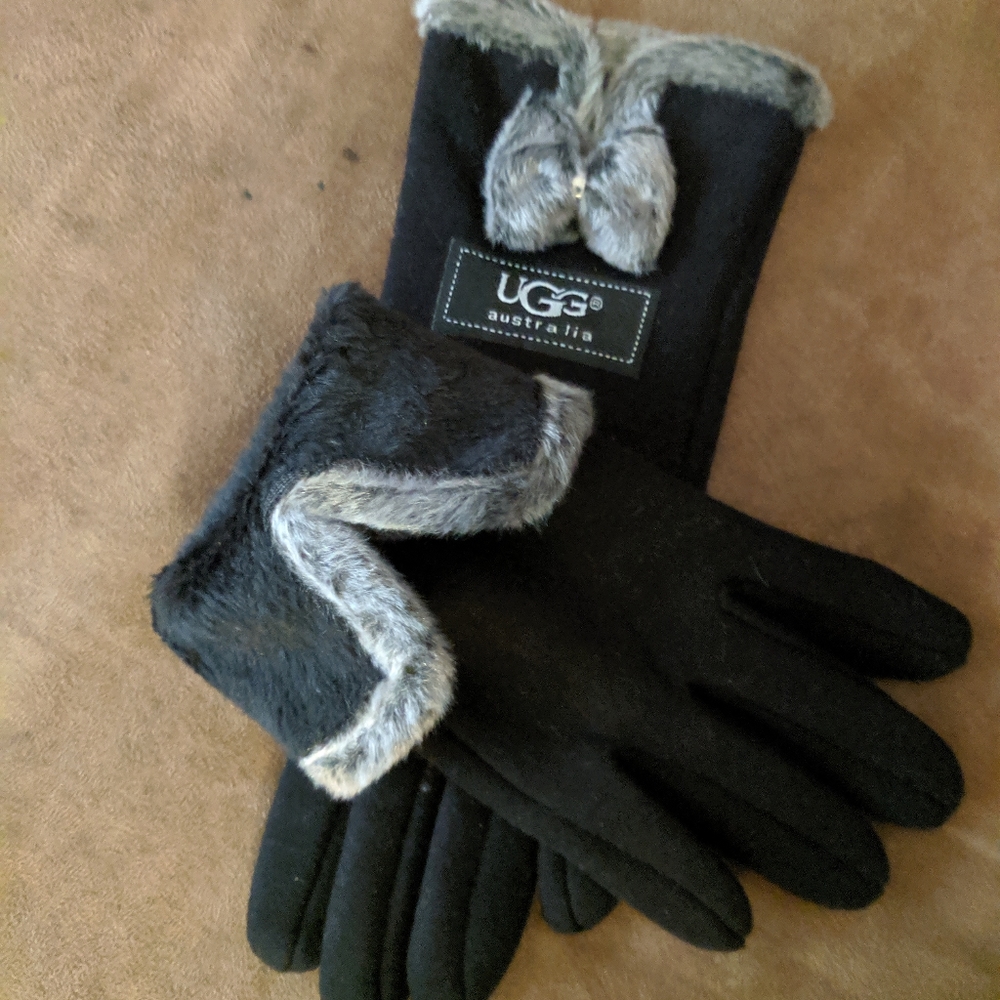 NEW❣️ black bow tie gloves.